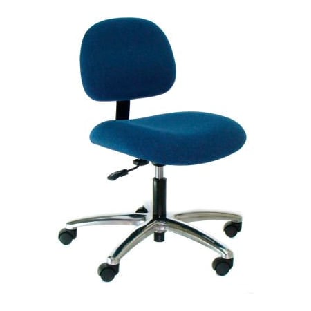 Industrial Seating Heavy Duty Fabric Chair with Aluminum Base Dark Blue AL12-F BLUE-312